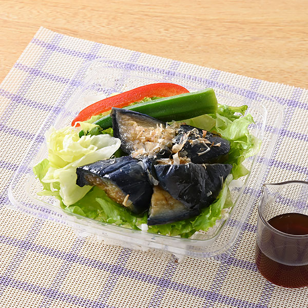 揚げナスとオクラのサラダ