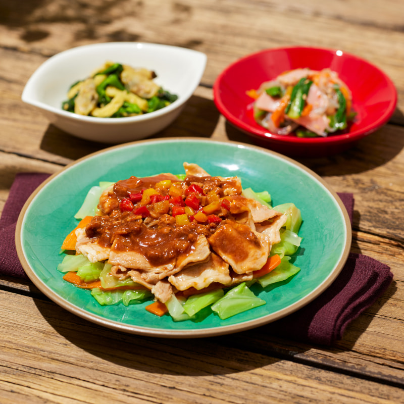 山椒香るたっぷり豚肉の麻婆あんかけ