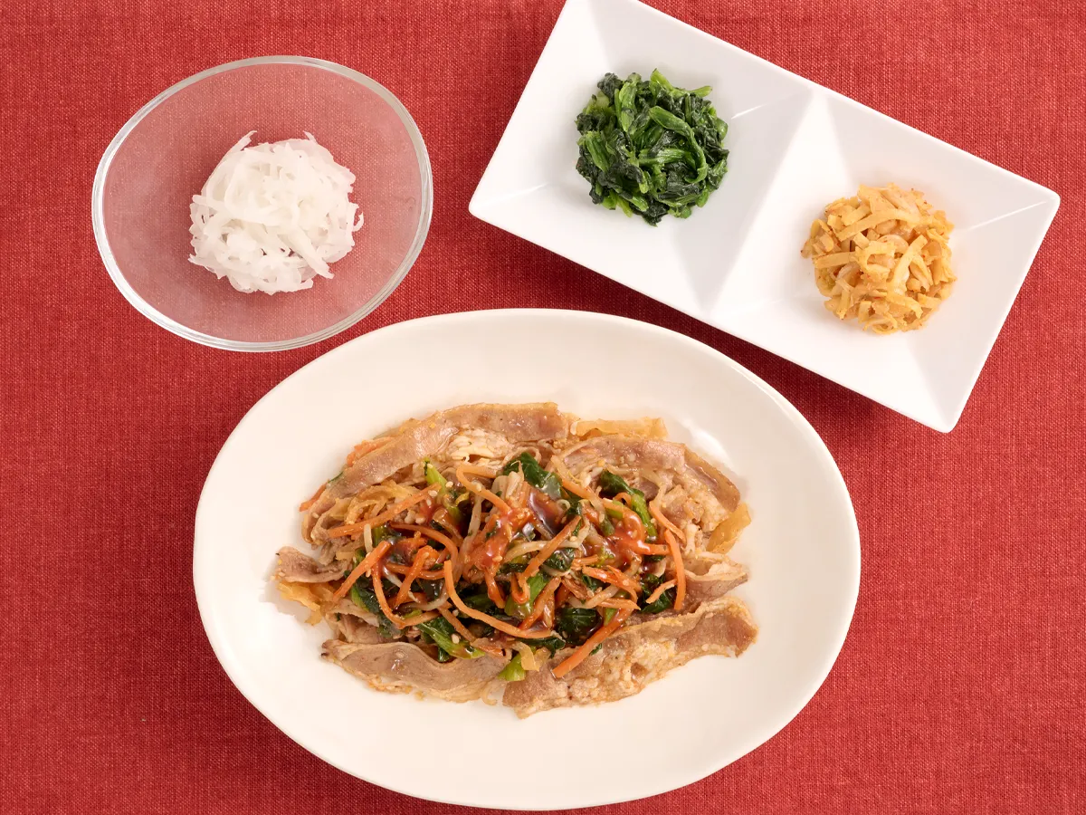 たっぷり野菜の旨辛プルコギ