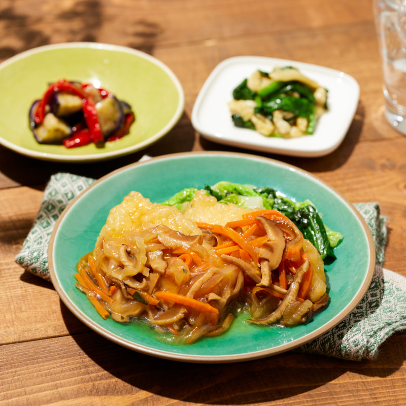 鰈(ｶﾚｲ)と野菜の黒酢あん