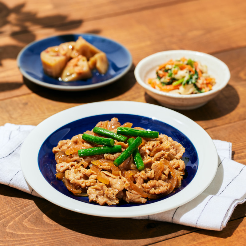 牛もも肉とにんにくの芽のスタミナ炒め