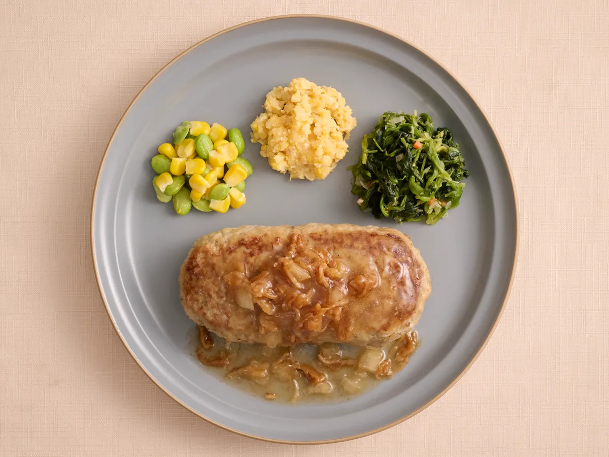 【増量】オニオングリルハンバーグ                                                                                                            + ¥350