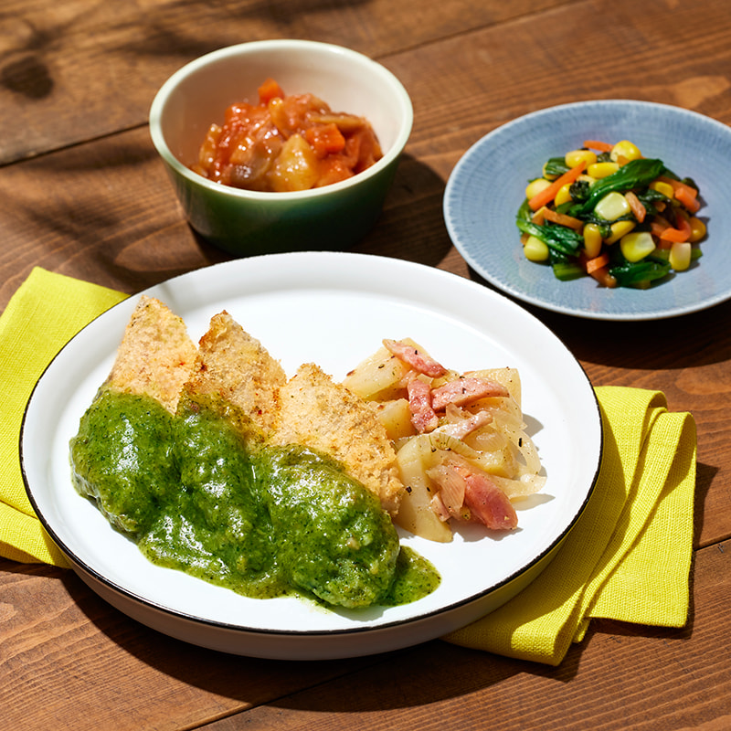 鱈(ﾀﾗ)の香草焼きバジルソース