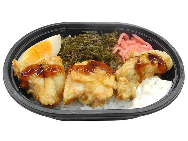 ２種タレで食べる　とり天御飯