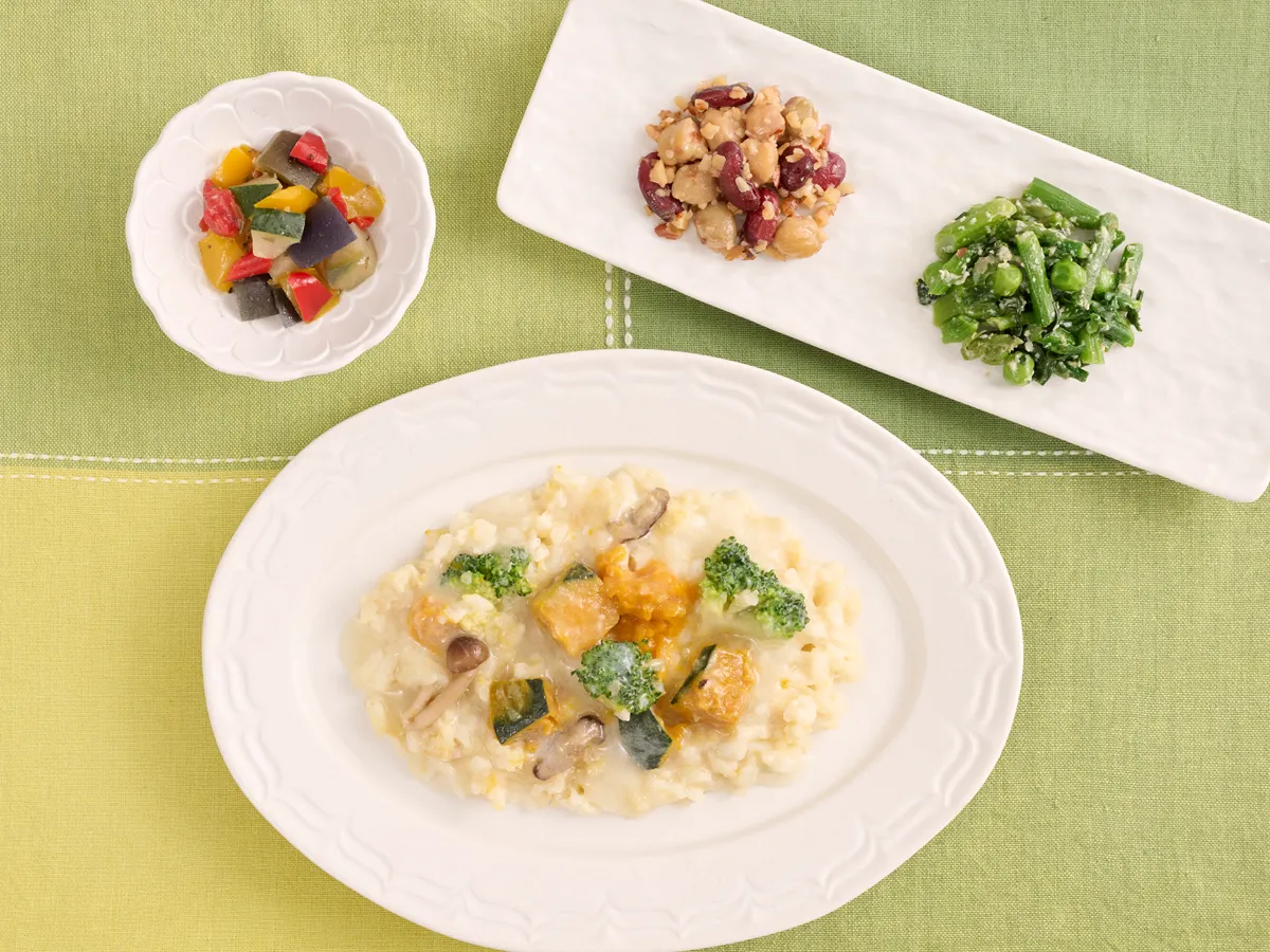 野菜の恵みと豆乳の朝リゾット