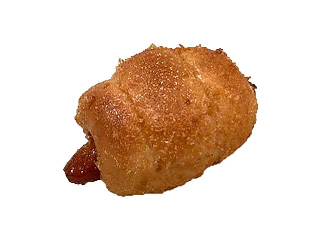 お店で揚げたソーセージドーナツ