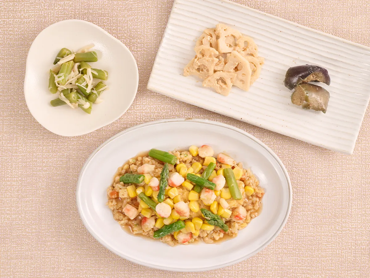 とろたま仕立て彩りあんかけごはん