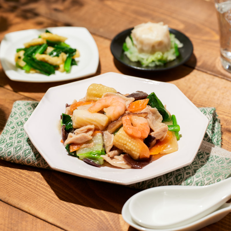 あんが決め手の海鮮八宝菜